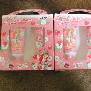 STRAWBERRY SHORTCAKE HANDCREAM & LIP BALM NIP